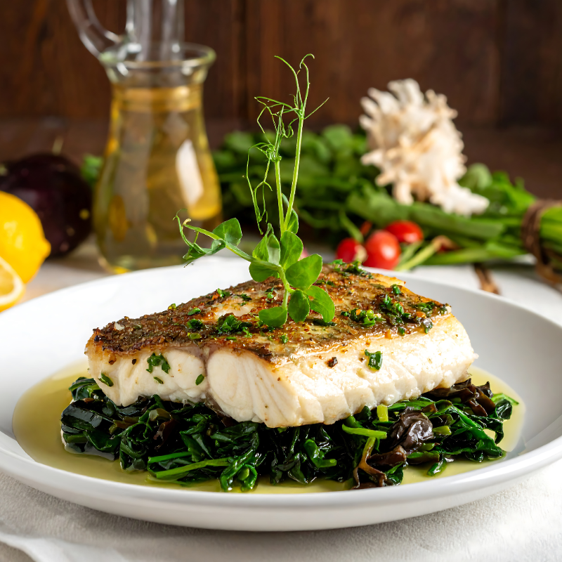 Pan-Seared Basa with Lemon Beurre Blanc & Micro Greens - Valley Direct Foods