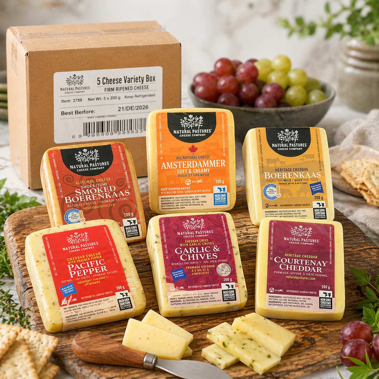 Natural Pastures Artisan Cheese Box (6-Pack Collection)