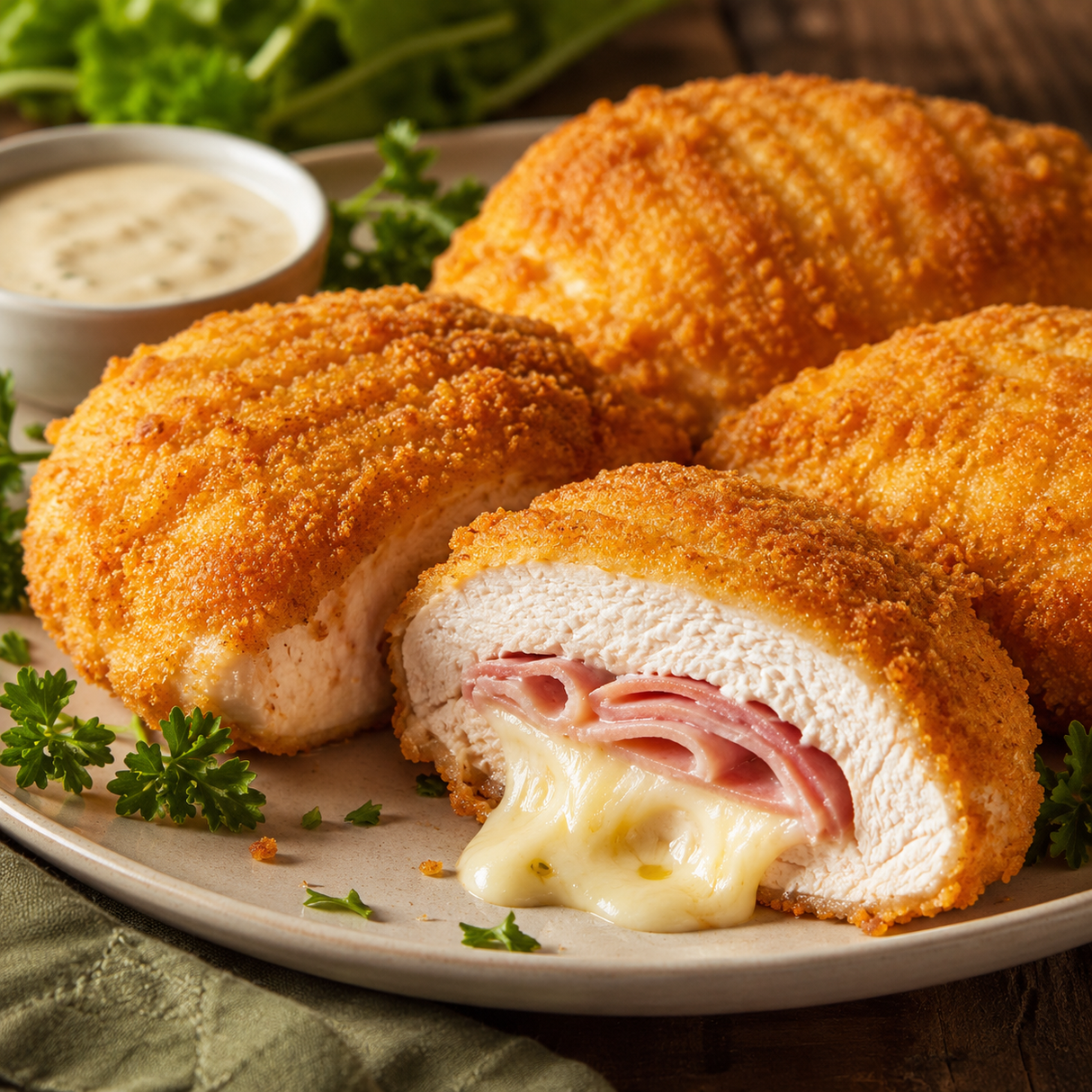 Stuffed Chicken with Ham & Cheese - 4 KG