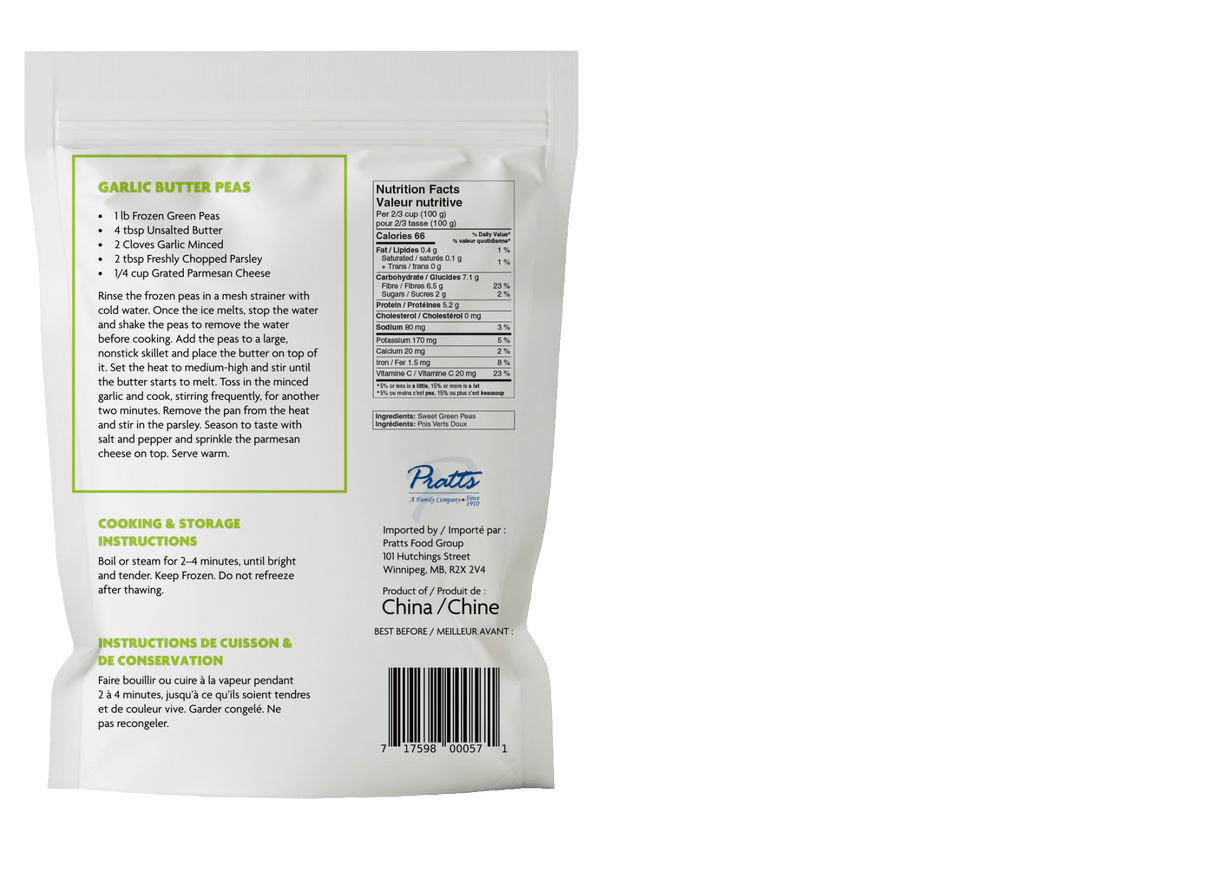 Green Peas - 12x1kg - Valley Direct Foods - All - TBO - Vegetable