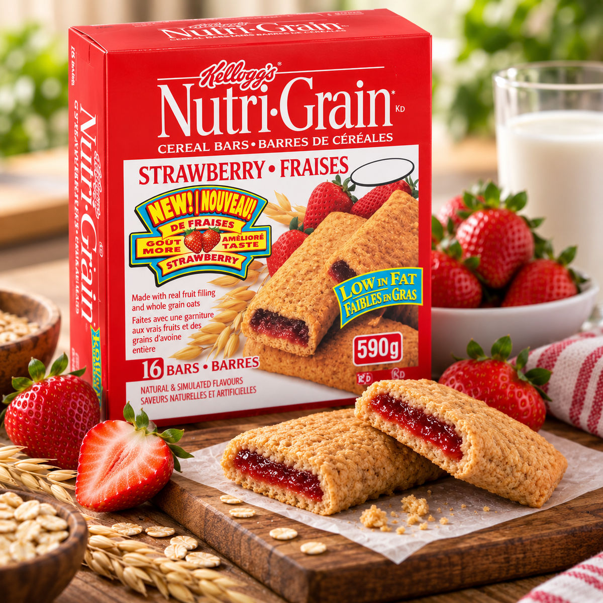 Kellogg's Nutrigrain Strawberry Cereal Bars - 48 bars - Valley Direct Foods - All - CONVENIENCE - Snack