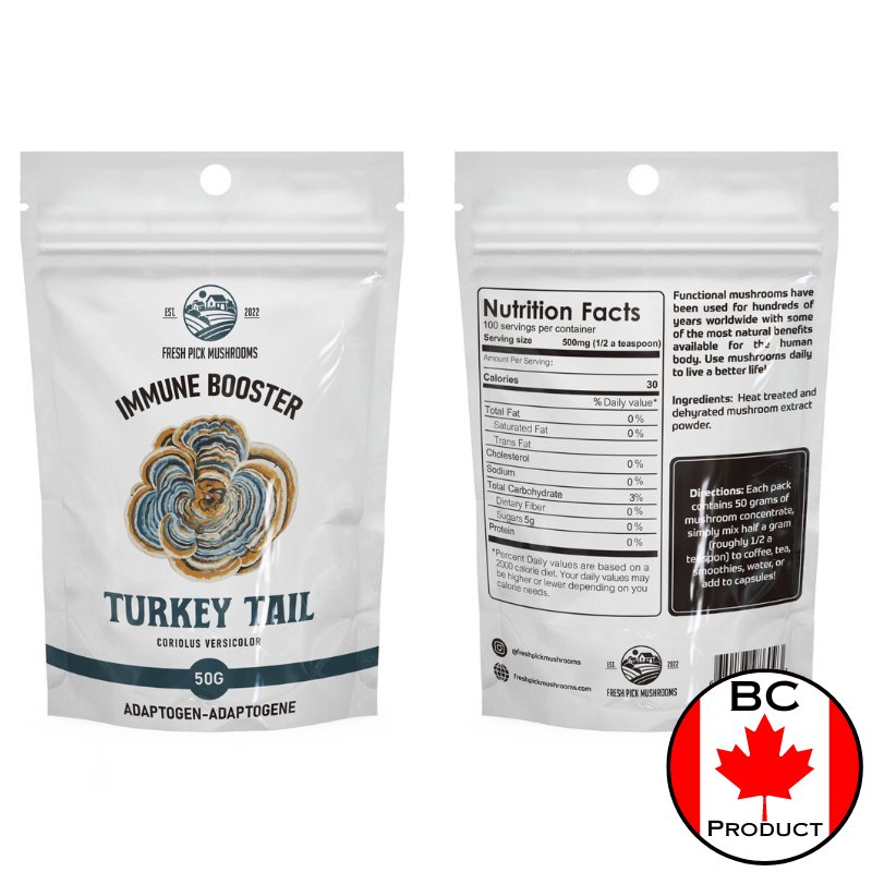 Turkey Tail Mushroom Extract Powder - 50GM - Valley Direct Foods - All - Canadian - Health