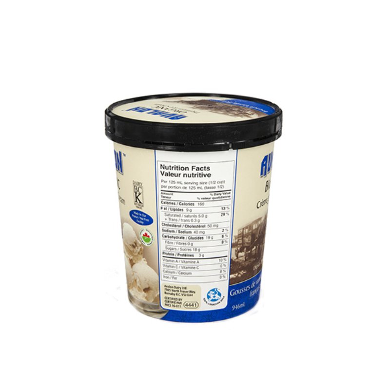 Organic French Vanilla Ice Cream - Valley Direct Foods - All - Canadian - Dairy