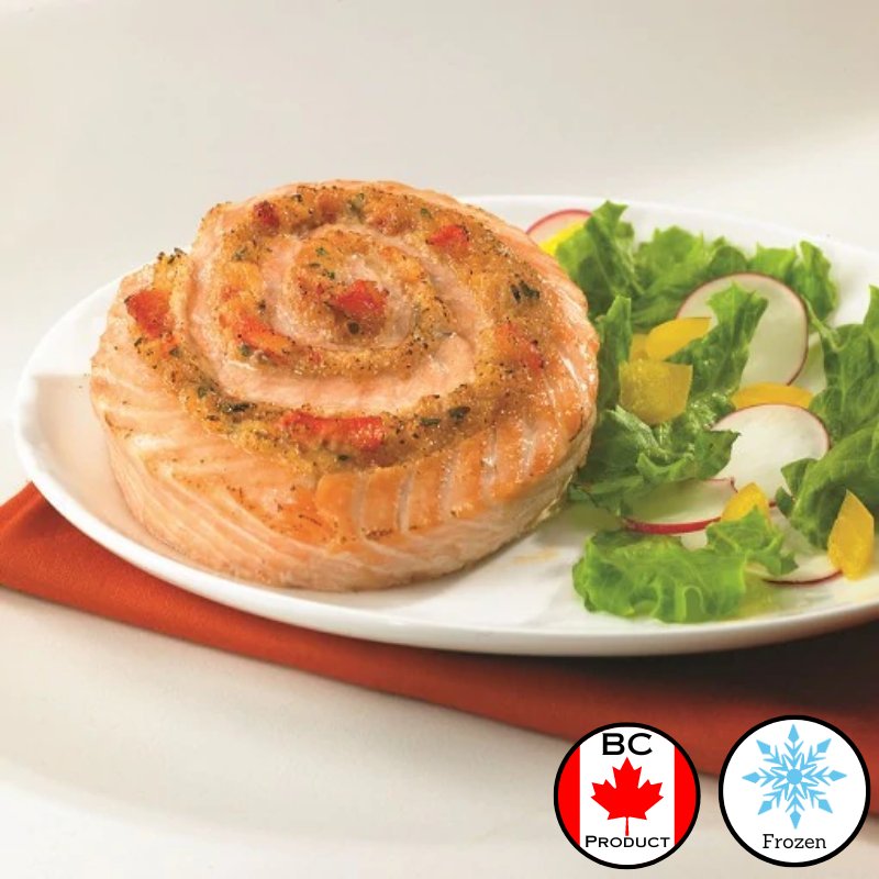 Stuffed Wild Sockeye Salmon Pinwheels With Shrimp - Valley Direct Foods - All - Frozen - Salmon