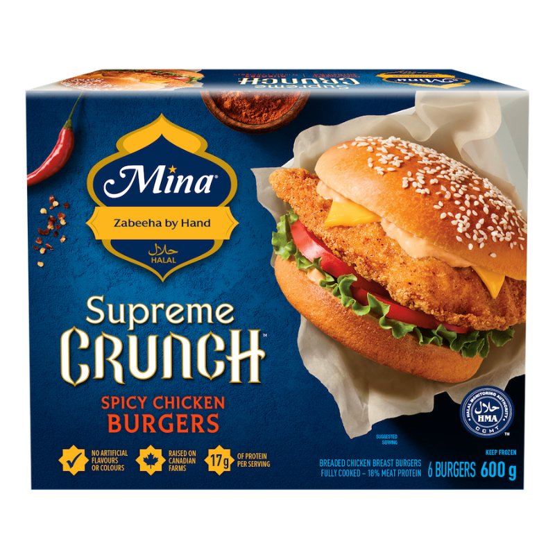 Supreme Crunch Spicy Chicken Burger Halal 600gm Valley Direct Foods
