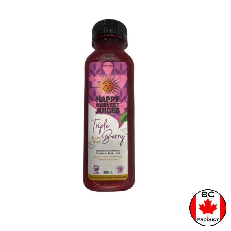 Happy Harvest Triple Berry Cold Pressed Juice - 12 x 355 ml