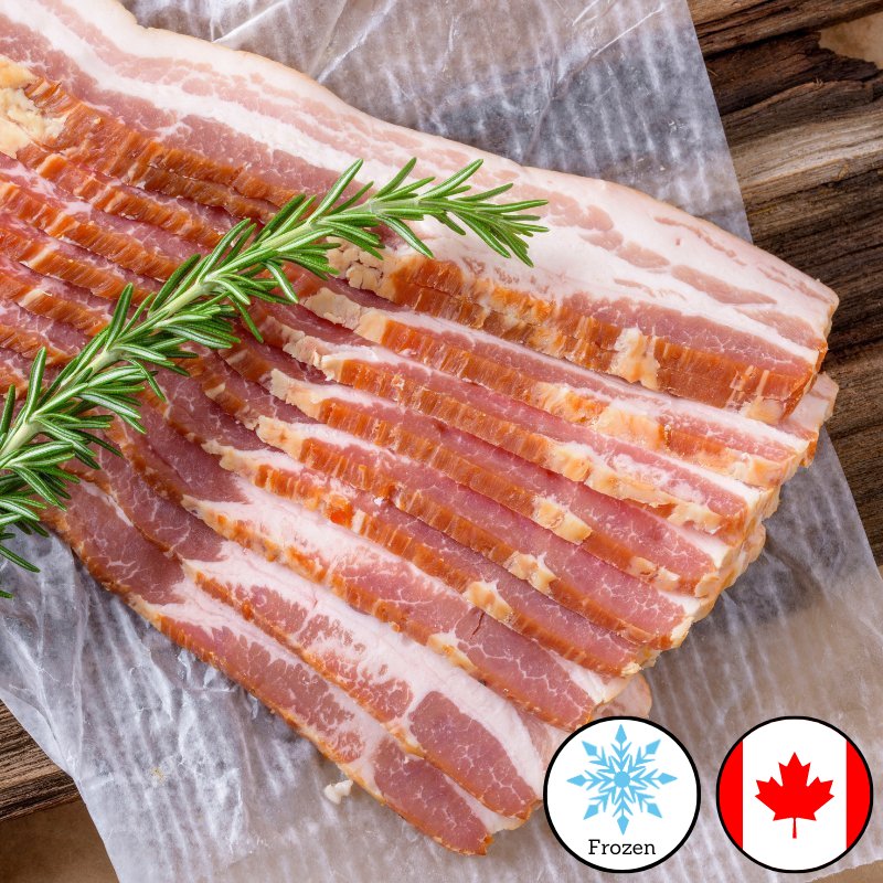 Bacon Naturally Smoked 5 KG 14-16 Count per Pound **FROZEN** - Valley Direct Foods - All - Bacon - Canadian