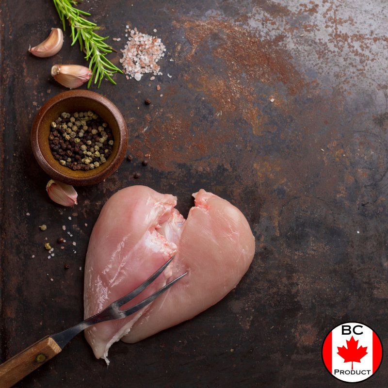 Boneless Skinless Chicken Breast 5oz Fresh - 10kg - Valley Direct Foods - All - Canadian - catchweight