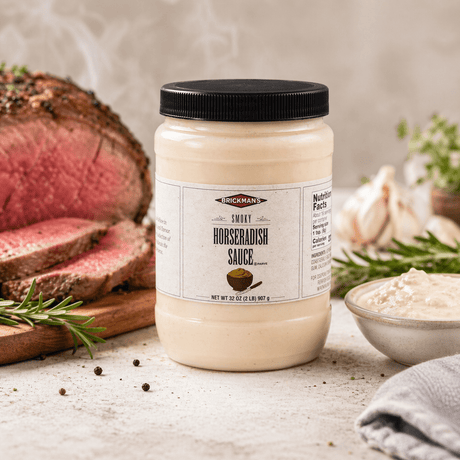 Brickman’s Smoky Horseradish Sauce – Bold Kick with a Mesquite Twist - 907 gm - Valley Direct Foods - All - Condiment - TBO