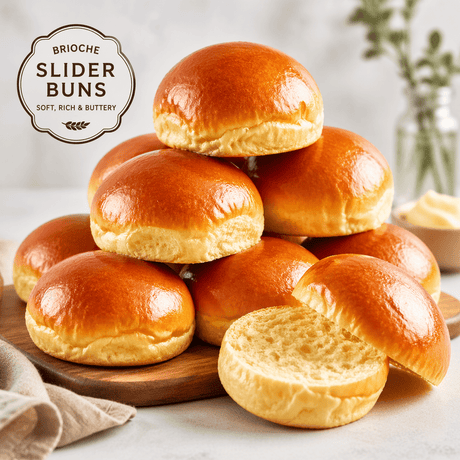 Brioche Slider Buns - 120 x 30 gm - Valley Direct Foods - All - Appetizer - Bread