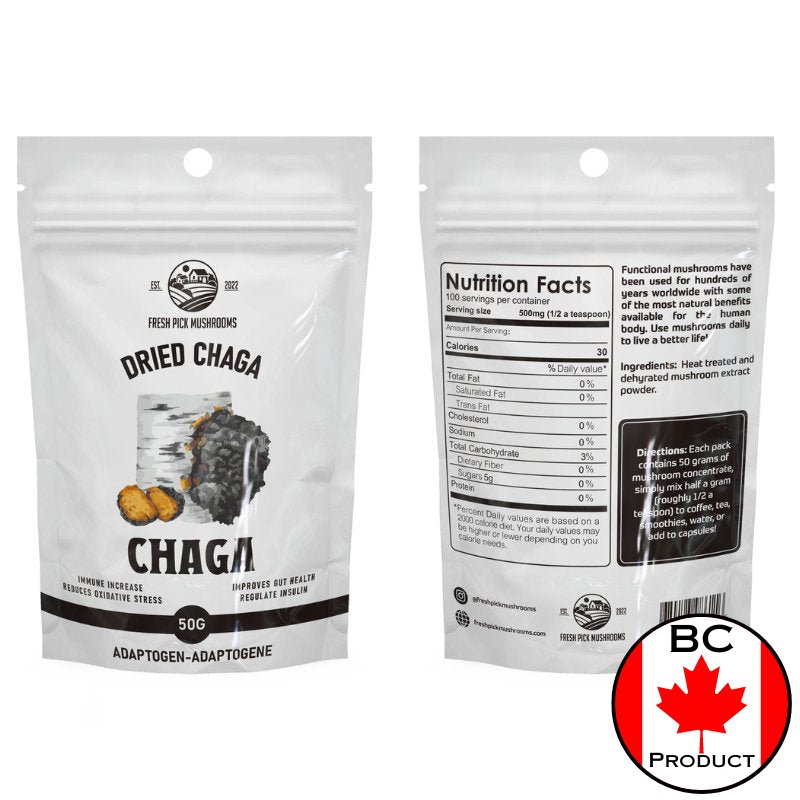 Chaga Mushroom Extract Powder - 50GM - Valley Direct Foods - All - Canadian - Health