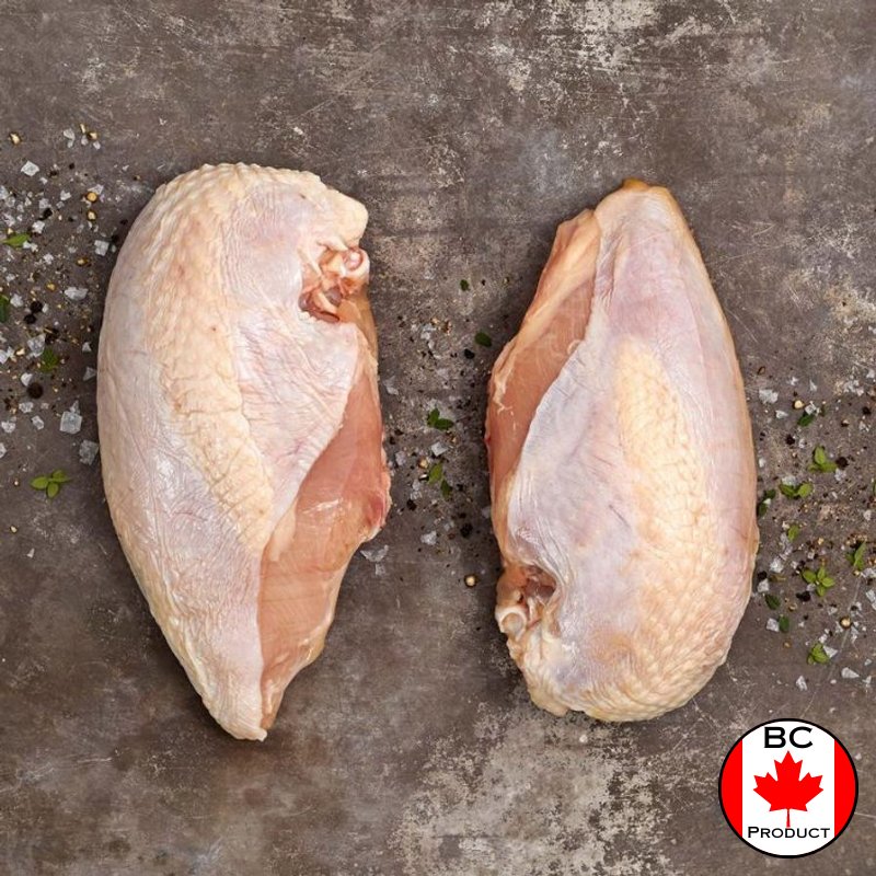 Chicken Breast Bone in Skin on Fresh - 10kg - Valley Direct Foods - All - Canadian - catchweight