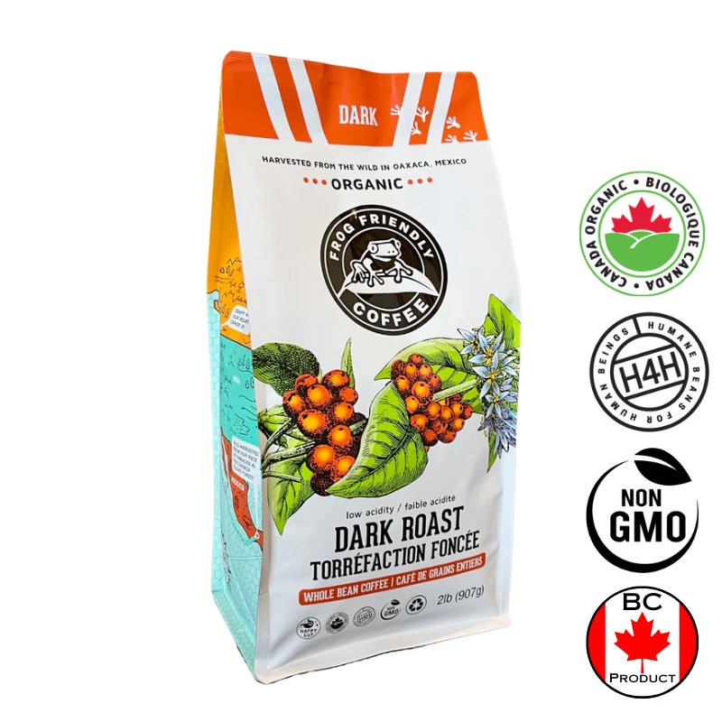 Frog Friendly Coffee Organic Whole Bean Dark - 2lb - Valley Direct Foods - All - Beverages - Canadian