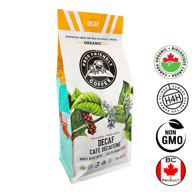 Frog Friendly Coffee Organic Whole Bean Decaf - 2lb - Valley Direct Foods - All - Beverages - Canadian