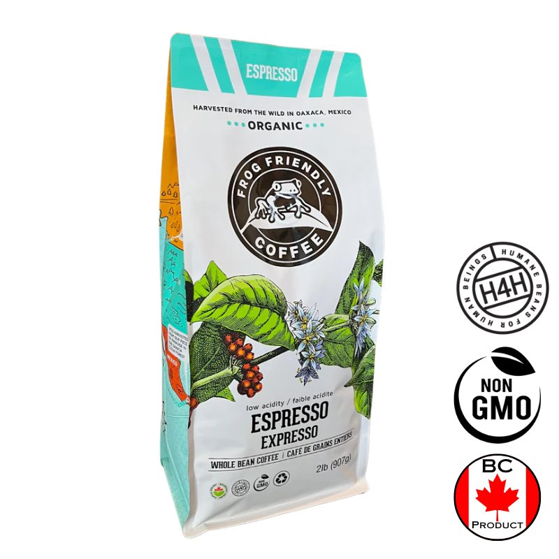 Frog Friendly Coffee Organic Whole Bean Espresso - 2lb - Valley Direct Foods - All - Beverages - Canadian