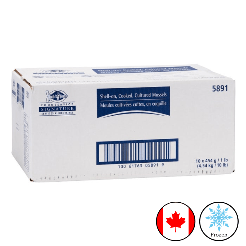 High Liner PEI Mussels (22–28 Ct, Cooked, In Shell – 10 x 454g) - Valley Direct Foods - All - Seafood - Shellfish