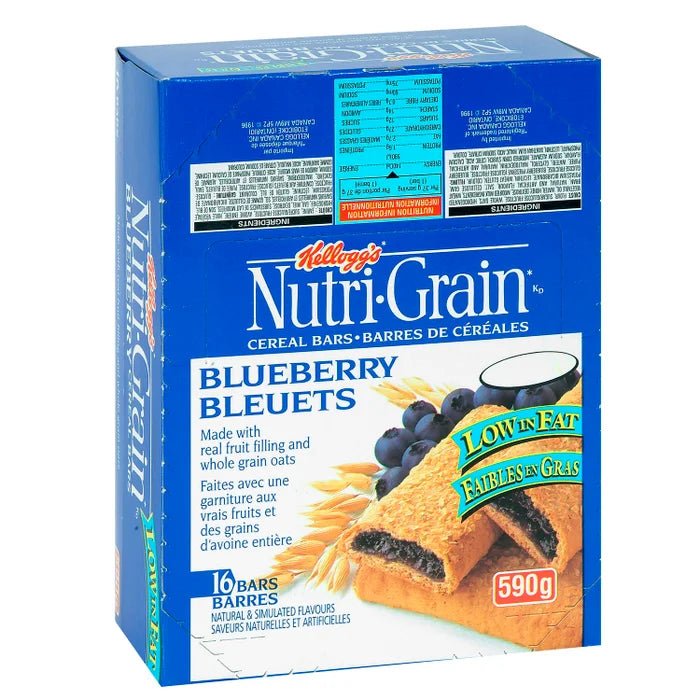 Kellogg's Nutri-Grain Blueberry Cereal Bars – Grab-and-Go Snacking Made Easy (3 x 16 Pack) - Valley Direct Foods - All - CONVENIENCE - Snack