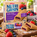 Kellogg's Nutrigrain Mixed Berry Cereal Bars - 48 bars - Valley Direct Foods - All - CONVENIENCE - Snack