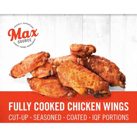 Max Source Coated Chicken Wings - Valley Direct Foods - All - Appetizer - BBQ
