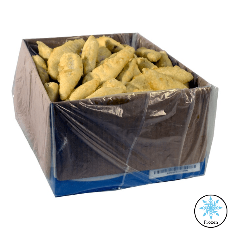 Pollock Battered Taco Cut 1.6oz Portions - Valley Direct Foods - All - Fish - Frozen