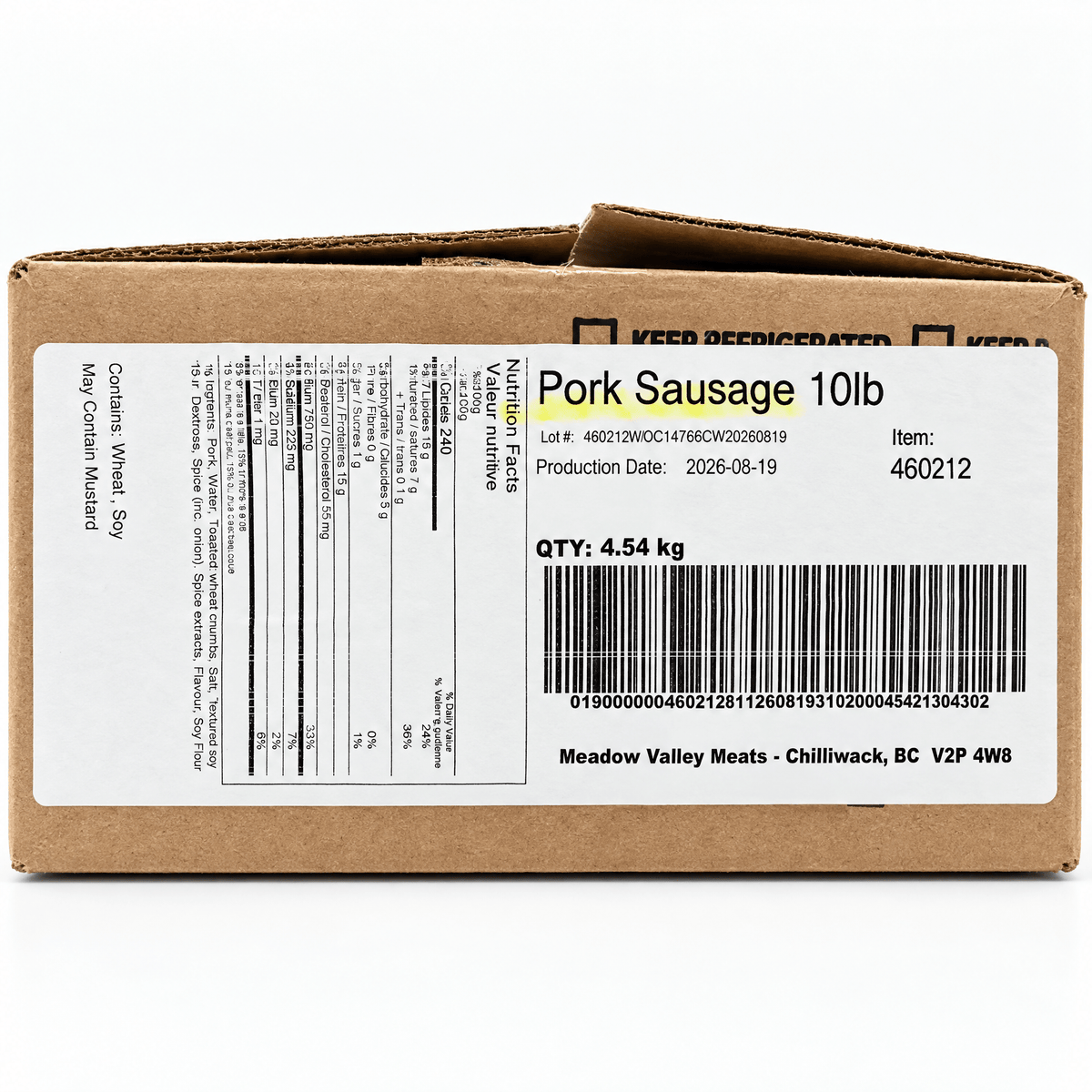 Pork Sausage Links — 10 lb (4.54 kg) - Valley Direct Foods - All - Canadian - Pork
