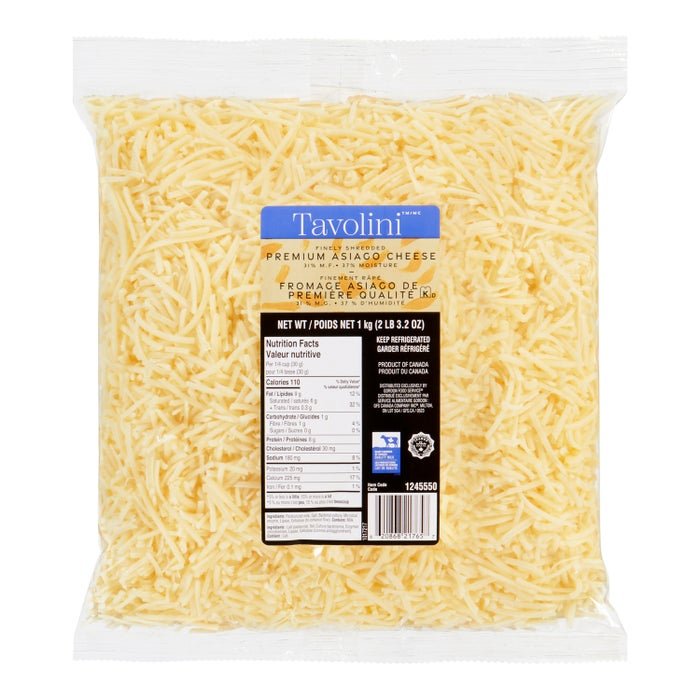 Premium Shredded Asiago Cheese (Fine Cut) - Valley Direct Foods - All - Cheese - TBO