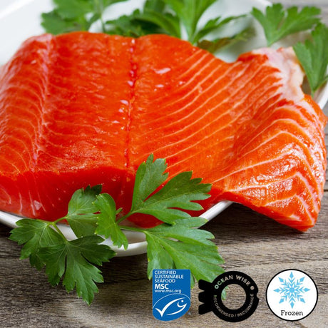Sockeye Salmon Portions 6oz - Wild Caught - 10lb - Valley Direct Foods - All - Frozen - Seafood