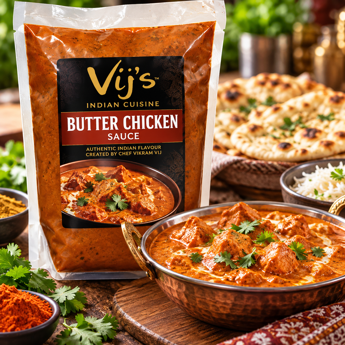 Vij’s Butter Chicken Sauce - 2 x 2 kg - Valley Direct Foods - All - Canned - Prepared