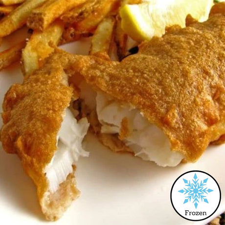 Cod Guiness Battered 4oz (100gm) - 10lb case - Valley Direct Foods - All - Cod - Fish