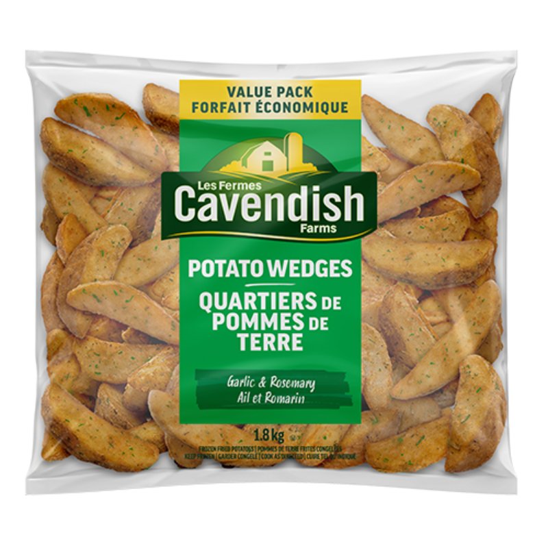 Flavour Crisp Garlic & Rosemary Wedge Fries - Valley Direct Foods - All - Appetizer - Frozen Vegetable