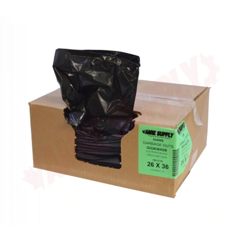 Garbage Bag, 26x36 Black X-Strong 200/CS - Valley Direct Foods - -