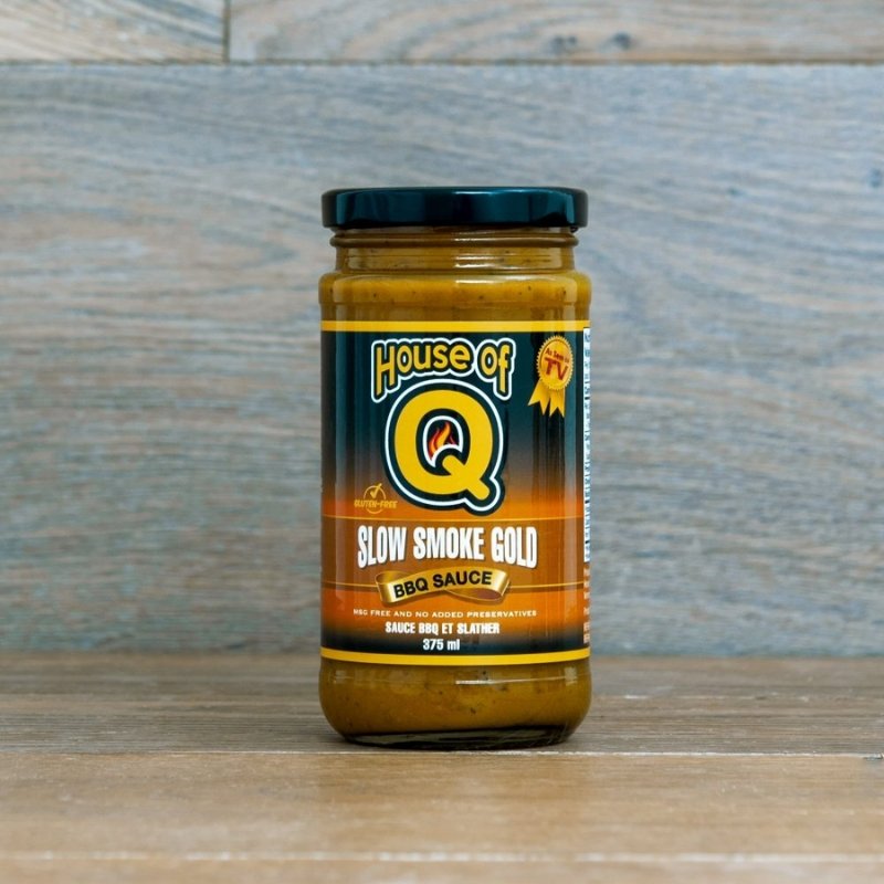 House of Q Slow Smoke Gold BBQ Sauce and Slather -375 ML - Valley Direct Foods - -