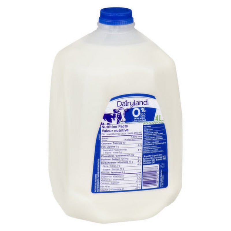 Milk Skim 4L - Valley Direct Foods - All - Canadian - Dairy