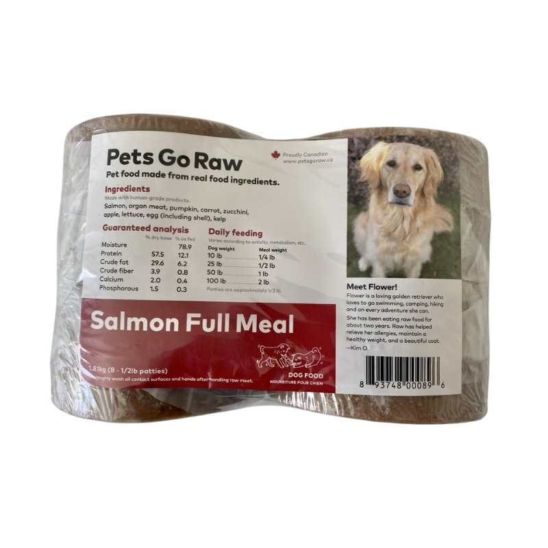 Pets Go Raw Dog Food Salmon Full Meal - 8 x 1/2Lb - Valley Direct Foods - -