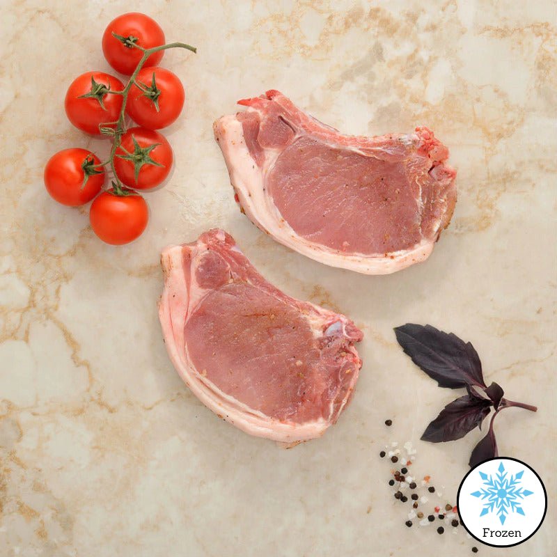 Pork Chop Bone In 8oz - 24 x 225 gm - Valley Direct Foods - All - Frozen - Pork