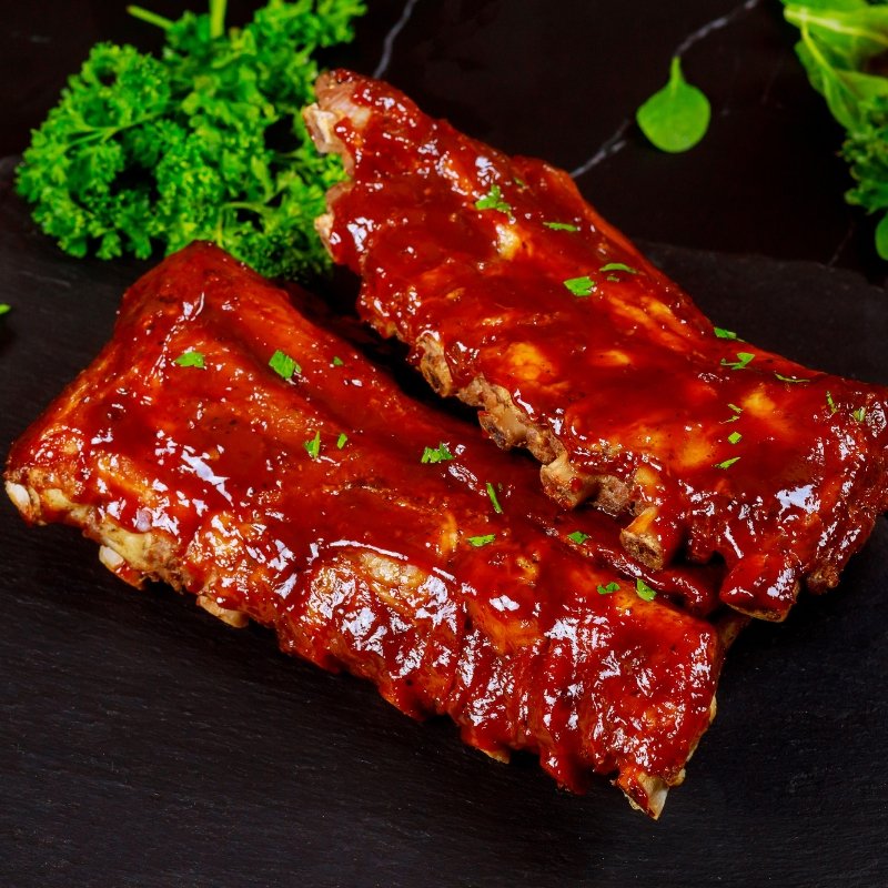 Roadhouse Pork Back Ribs with BBQ Sauce 605g - Valley Direct Foods - All - BBQ - Clearance