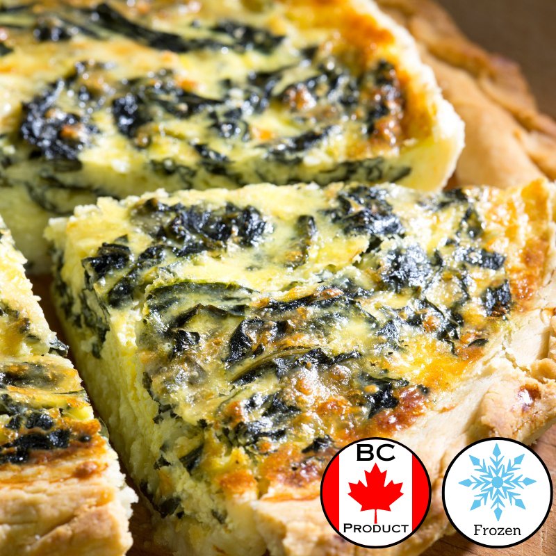 Spinach & Feta Quiche 8" - Valley Direct Foods - All - Canadian - Frozen