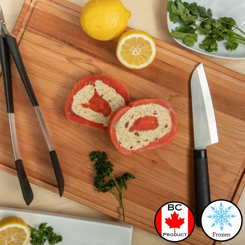 Stuffed Wild Sockeye Salmon Pinwheels With Crab - Valley Direct Foods - All - Frozen - Salmon