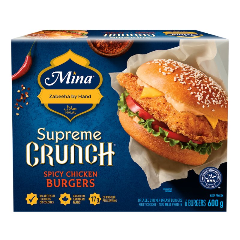 Supreme Crunch Spicy Chicken Burger Halal - 600gm - Valley Direct Foods - All - BBQ - Beef